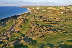 Royal Portrush 8th Sunset Aerial